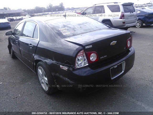 1G1ZG57B594142284 - 2009 CHEVROLET MALIBU LS BLACK photo 3