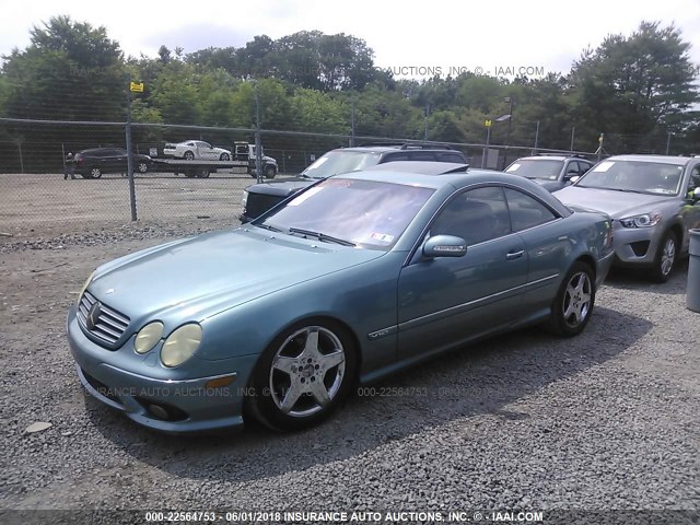 WDBPJ75J43A034817 - 2003 MERCEDES-BENZ CL 500 Light Blue photo 2