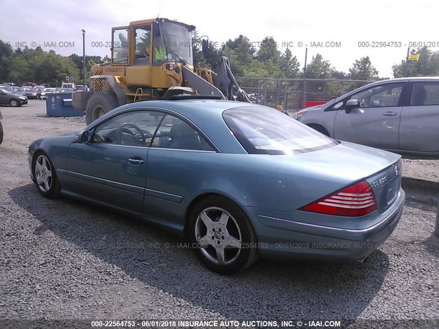 WDBPJ75J43A034817 - 2003 MERCEDES-BENZ CL 500 Light Blue photo 3