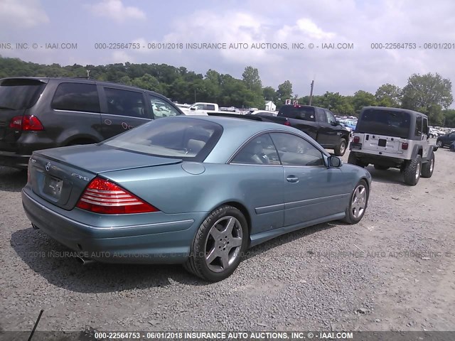 WDBPJ75J43A034817 - 2003 MERCEDES-BENZ CL 500 Light Blue photo 4