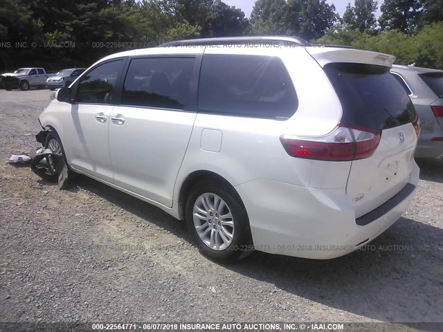 5TDYZ3DC2HS817039 - 2017 TOYOTA SIENNA XLE/LIMITED WHITE photo 3