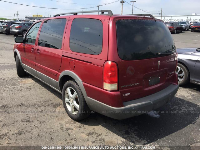 1GMDV33L45D214432 - 2005 PONTIAC MONTANA SV6 RED photo 3