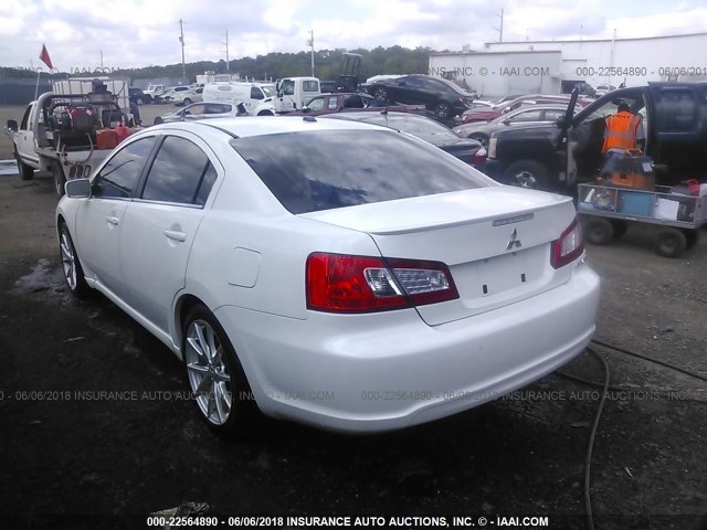 4A32B3FF5CE010608 - 2012 MITSUBISHI GALANT ES/SE WHITE photo 3