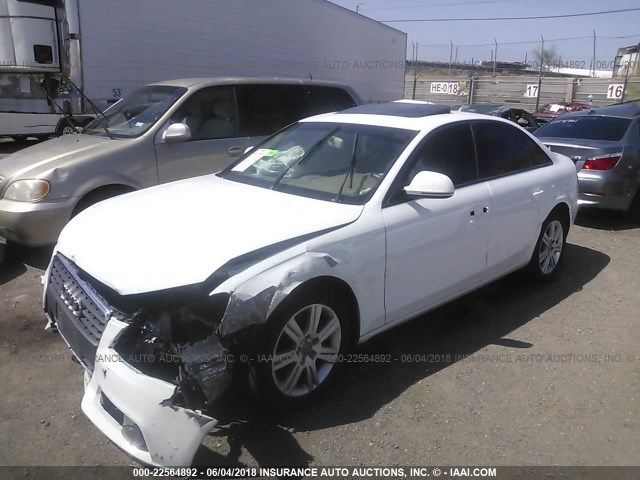 WAUJF78K59N059852 - 2009 AUDI A4 PREMIUM PLUS WHITE photo 2