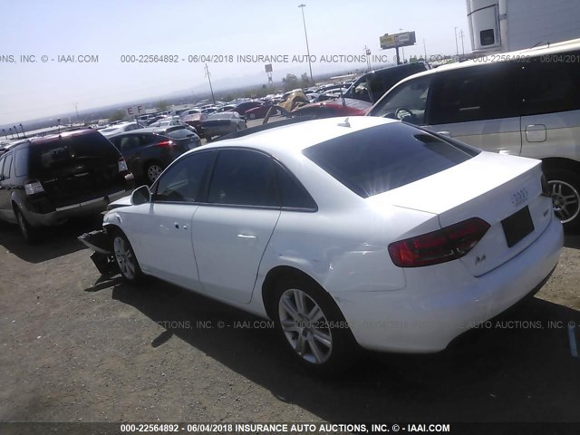 WAUJF78K59N059852 - 2009 AUDI A4 PREMIUM PLUS WHITE photo 3