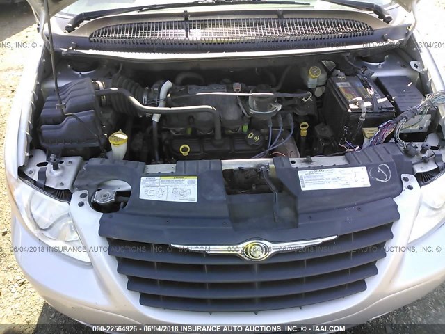 1C4GP45RX5B392313 - 2005 CHRYSLER TOWN & COUNTRY  SILVER photo 10