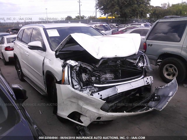 5TDKKRFH2GS124735 - 2016 TOYOTA HIGHLANDER XLE თეთრი ფოტო 1