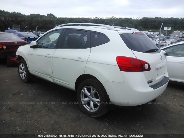 JN8AS58V59W442329 - 2009 NISSAN ROGUE S/SL WHITE photo 3