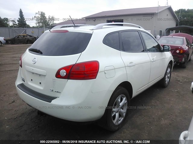 JN8AS58V59W442329 - 2009 NISSAN ROGUE S/SL WHITE photo 4