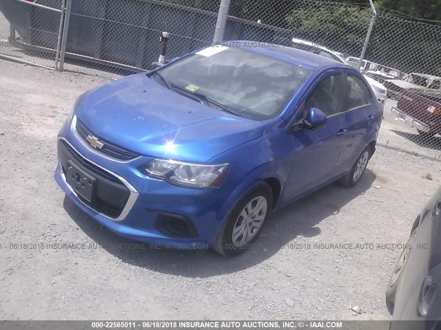 1G1JB5SH9H4123534 - 2017 CHEVROLET SONIC LS ლურჯი ფოტო 2