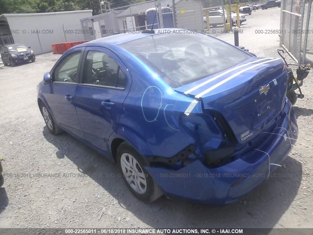 1G1JB5SH9H4123534 - 2017 CHEVROLET SONIC LS ლურჯი ფოტო 3