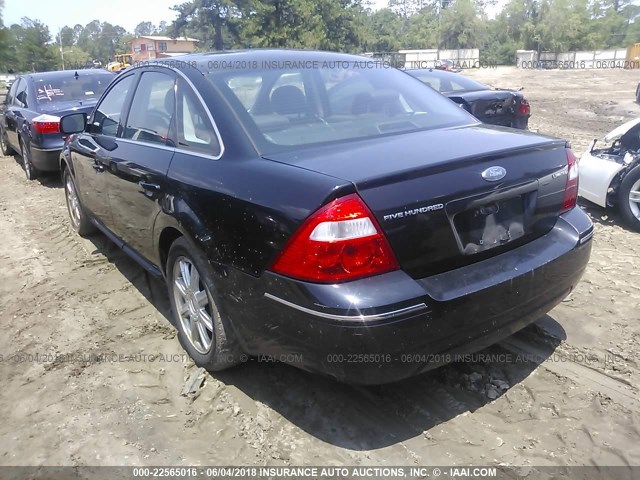 1FAFP25176G178495 - 2006 FORD FIVE HUNDRED LIMITED BLACK photo 3