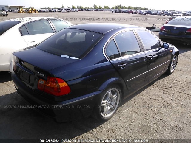 WBAEV53452KM23194 - 2002 BMW 3 SERIES I BLUE photo 4