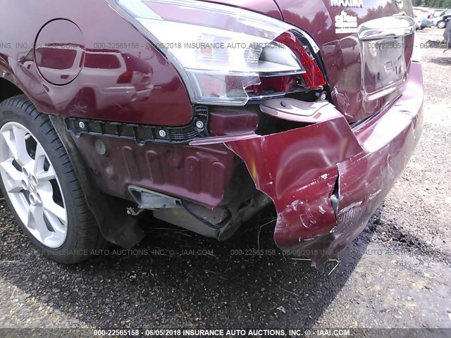 1N4AA5AP2DC822285 - 2013 NISSAN MAXIMA S/SV MAROON photo 6