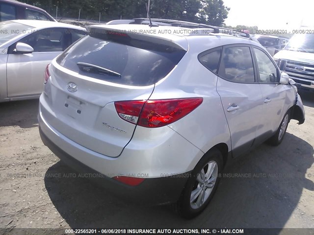 KM8JU3AC7CU408569 - 2012 HYUNDAI TUCSON GLS/LIMITED ვერცხლისფერი ფოტო 4