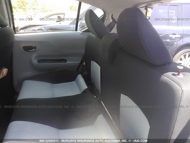 JTDKDTB30D1551390 - 2013 TOYOTA PRIUS C SILVER photo 8