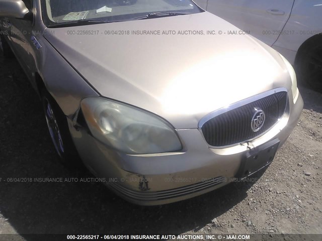 1G4HD572X6U127105 - 2006 BUICK LUCERNE CXL GOLD photo 6