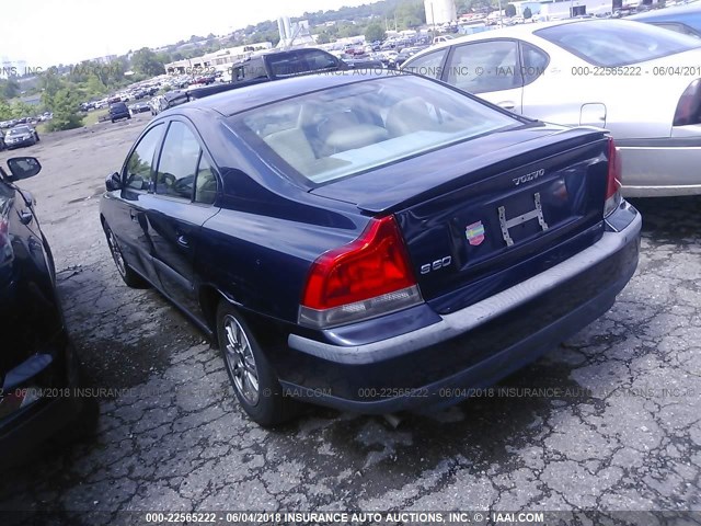 YV1RS61T542337202 - 2004 VOLVO S60 BLUE photo 3