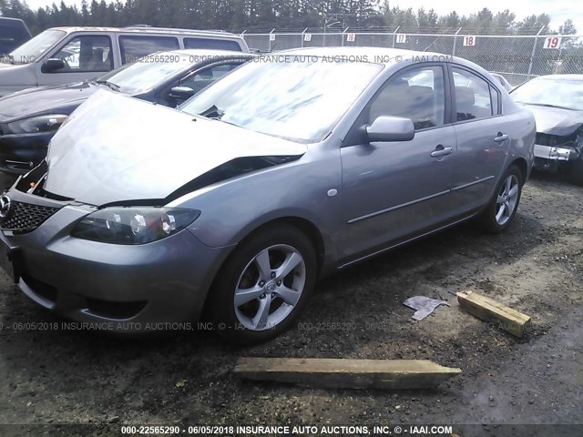 JM1BK32F961469547 - 2006 MAZDA 3 I GRAY photo 2