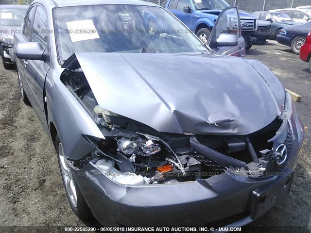 JM1BK32F961469547 - 2006 MAZDA 3 I GRAY photo 6