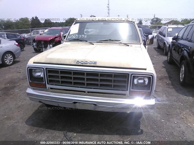 1B7JW24T9FS692856 - 1985 DODGE W-SERIES W200/W250 TAN photo 6