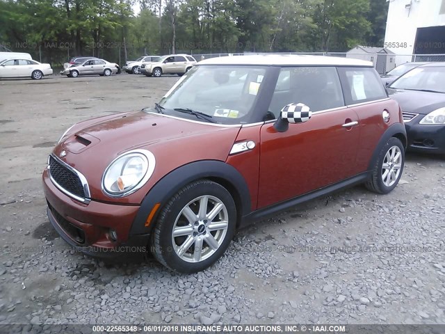 WMWSV3C53BTY23586 - 2011 MINI COOPER S ORANGE photo 2