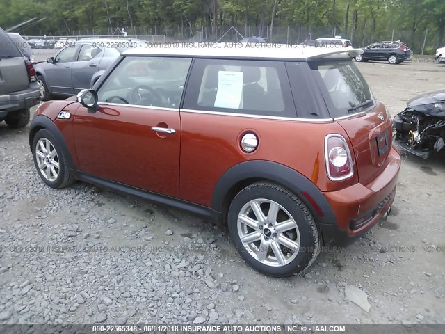 WMWSV3C53BTY23586 - 2011 MINI COOPER S ORANGE photo 3