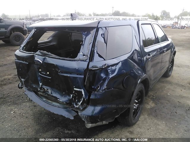 1FM5K8AR7HGC35229 - 2017 FORD EXPLORER POLICE INTERCEPTOR BLUE photo 4