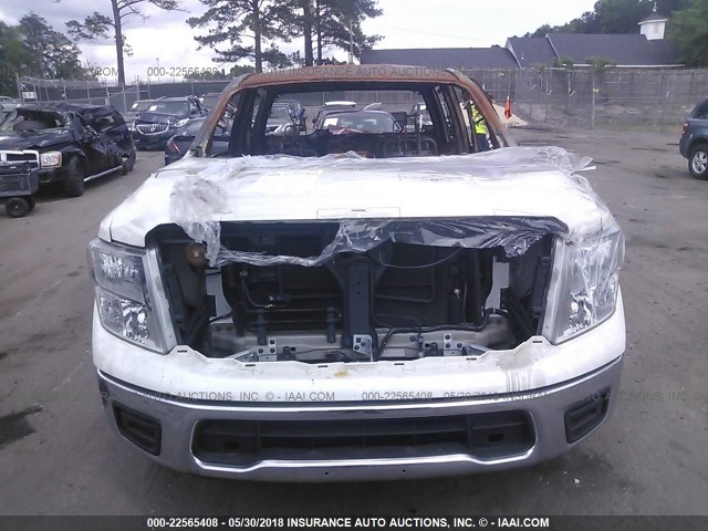 1N6AA1EK9HN534305 - 2017 NISSAN TITAN S WHITE photo 6