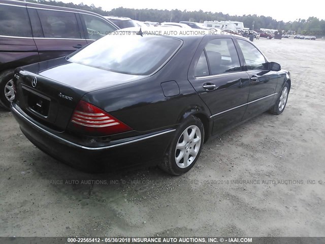 WDBNG83J43A326269 - 2003 MERCEDES-BENZ S 430 4MATIC BLACK photo 4