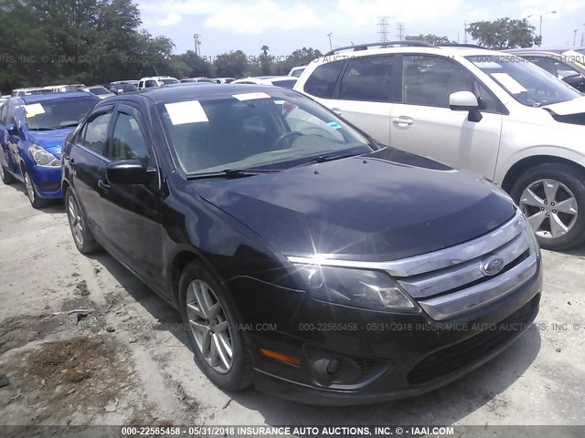 3FAHP0HA1AR263357 - 2010 FORD FUSION SE BLACK photo 1