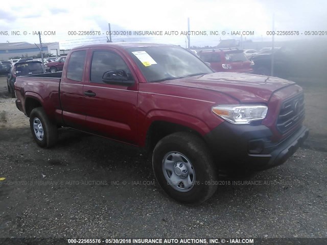 5TFRX5GN1JX105110 - 2018 TOYOTA TACOMA ACCESS CAB/SR/SR5/TRD SPT RED photo 1