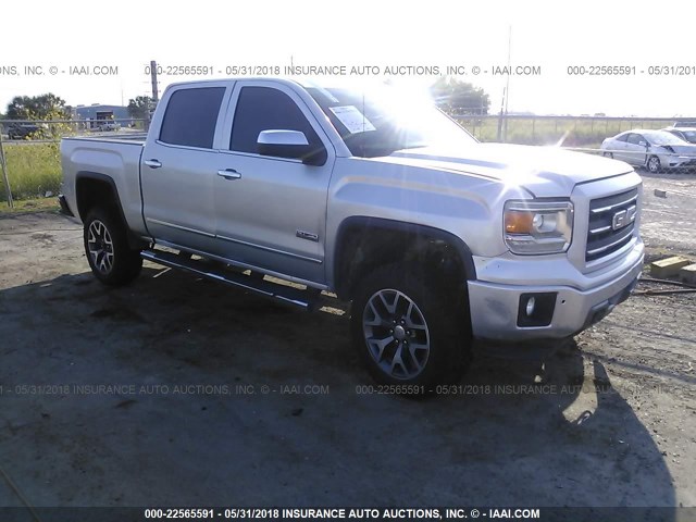 3GTU2VEC6EG471553 - 2014 GMC SIERRA K1500 SLT SILVER photo 1