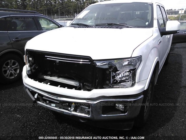 1FTEW1E56JKC27763 - 2018 FORD F150 SUPERCREW WHITE photo 6