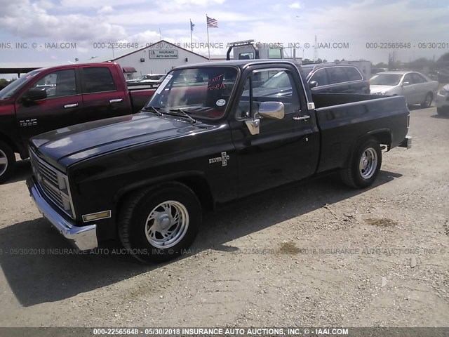 1GCCC14HXEF370936 - 1984 CHEVROLET C10 BLACK photo 2