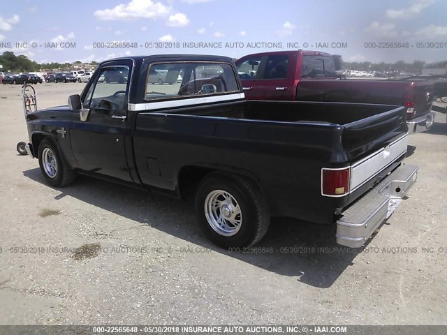 1GCCC14HXEF370936 - 1984 CHEVROLET C10 BLACK photo 3