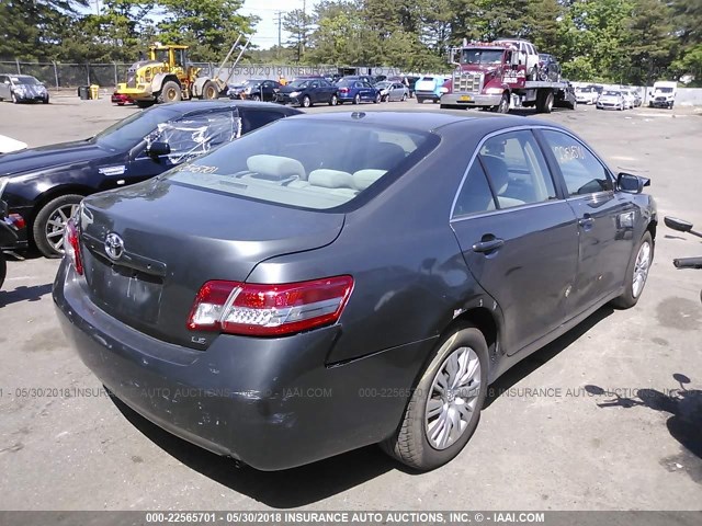 4T1BF3EK6AU008435 - 2010 TOYOTA CAMRY SE/LE/XLE GRAY photo 4