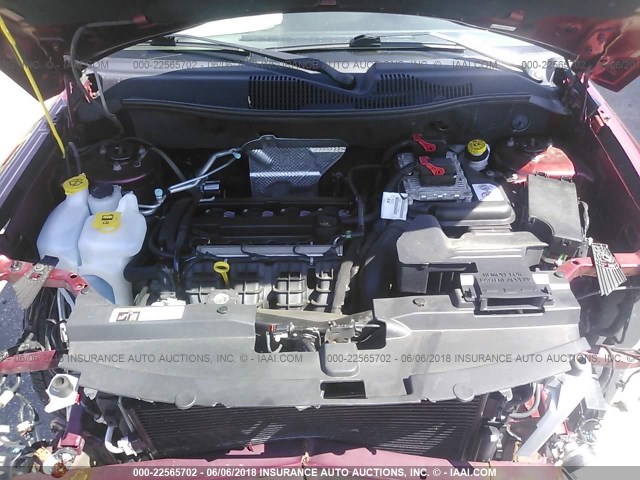 1C4NJCEAXFD296409 - 2015 JEEP COMPASS LATITUDE წითელი ფოტო 10