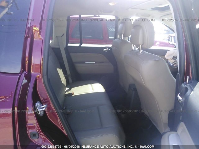 1C4NJCEAXFD296409 - 2015 JEEP COMPASS LATITUDE წითელი ფოტო 8