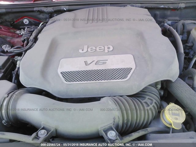 1C4AJWAGXFL532699 - 2015 JEEP WRANGLER SPORT 红色 照片 10