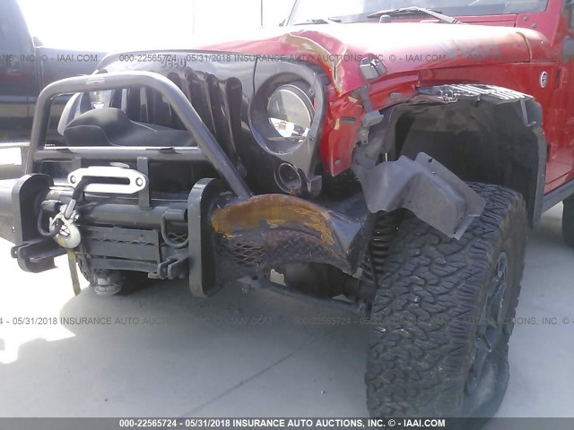 1C4AJWAGXFL532699 - 2015 JEEP WRANGLER SPORT RED photo 6