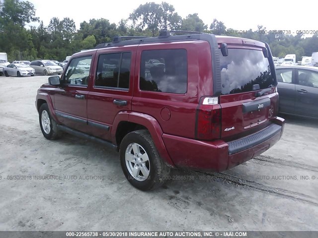 1J8HG48K16C272374 - 2006 JEEP COMMANDER 勃艮第红 照片 3