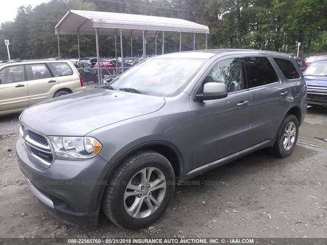 1C4RDHAG7CC308436 - 2012 DODGE DURANGO SXT GRAY photo 2