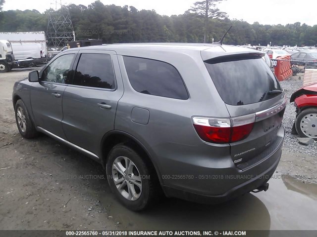 1C4RDHAG7CC308436 - 2012 DODGE DURANGO SXT GRAY photo 3