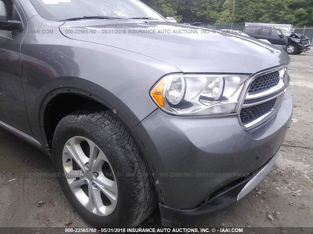 1C4RDHAG7CC308436 - 2012 DODGE DURANGO SXT GRAY photo 6