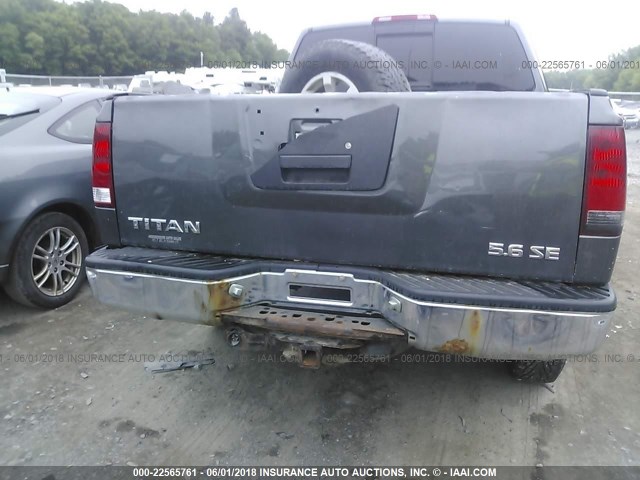 1N6AA07BX4N539823 - 2004 NISSAN TITAN XE/SE/LE GRAY photo 6