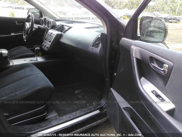 JN8AZ08WX6W508425 - 2006 NISSAN MURANO SL/SE/S BLACK photo 5