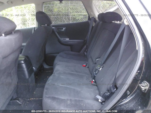 JN8AZ08WX6W508425 - 2006 NISSAN MURANO SL/SE/S BLACK photo 8