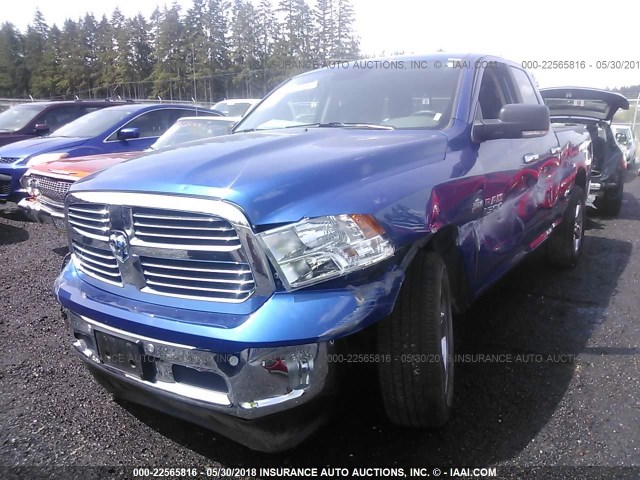 1C6RR7GT7HS737001 - 2017 RAM 1500 SLT BLUE photo 2