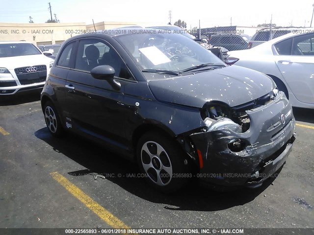 3C3CFFGE7HT598316 - 2017 FIAT 500 ELECTRIC GRAY photo 1